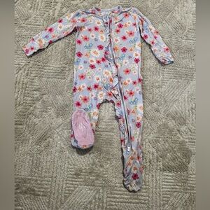 Posh Peanut Floral Kids Footie Pajama - Multicolor